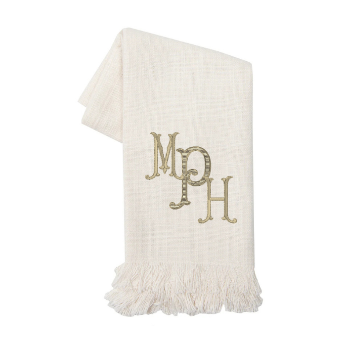 Solid Color Fringe Slubbed Weave Tea Towels