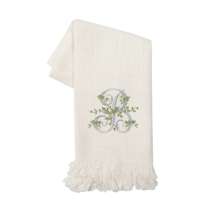 Solid Color Fringe Slubbed Weave Tea Towels
