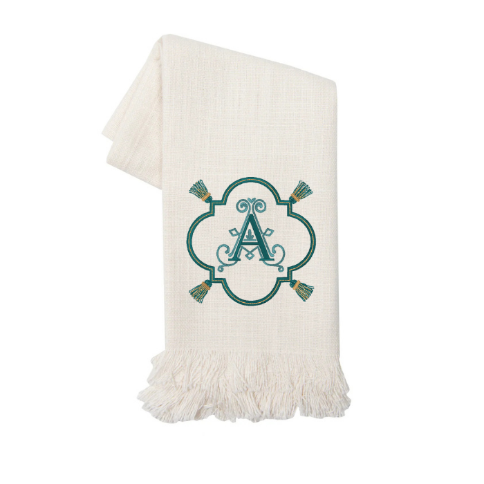 Solid Color Fringe Slubbed Weave Tea Towels