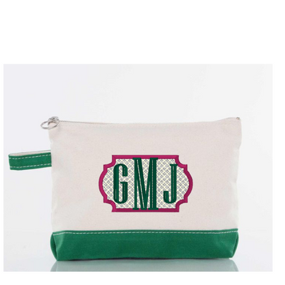 Custom Embroidered Canvas Makeup Bag