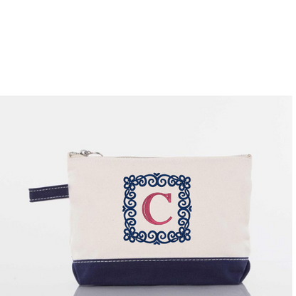 Custom Embroidered Canvas Makeup Bag