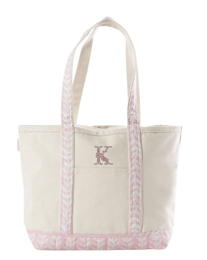 Block Print Canvas Tote