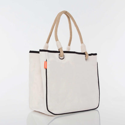 Custom Embroidered Rope Handle Canvas Tote