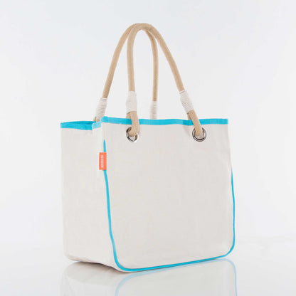 Custom Embroidered Rope Handle Canvas Tote
