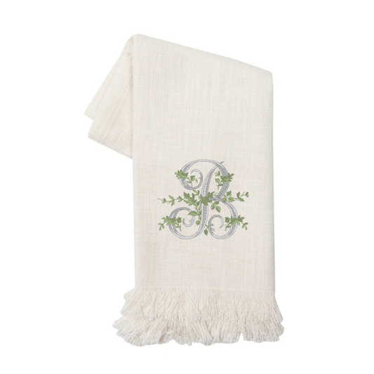 Solid Color Fringe Slubbed Weave Tea Towels