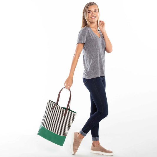 Stripes Dipped Tote
