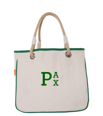 Custom Embroidered Rope Handle Canvas Tote