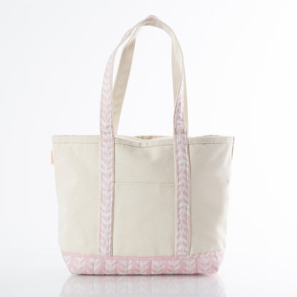 Block Print Canvas Tote