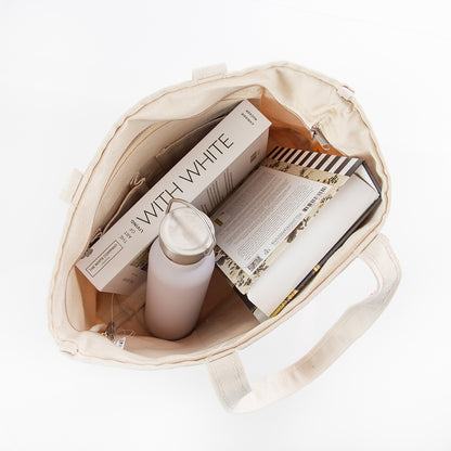 Block Print Canvas Tote