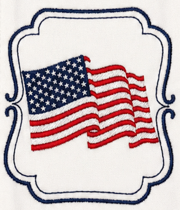 USA & American Flag Wreath Sash