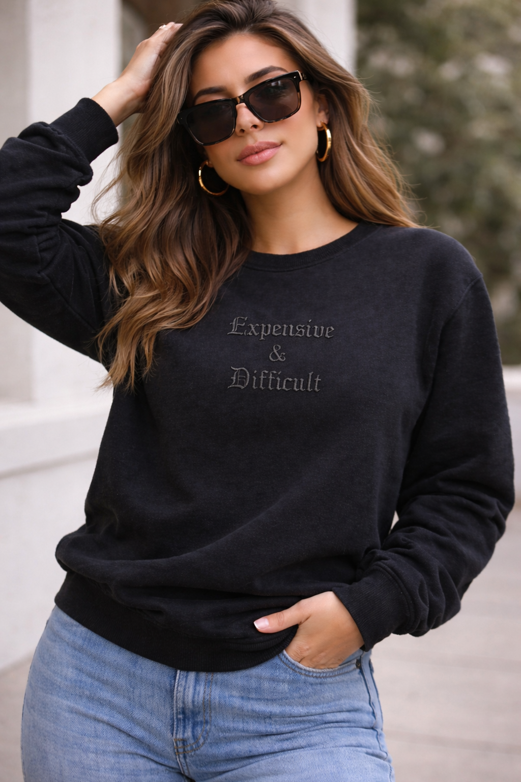 Expensive & Difficult - Gildan Softstyle Adult Crewneck Sweatshirt