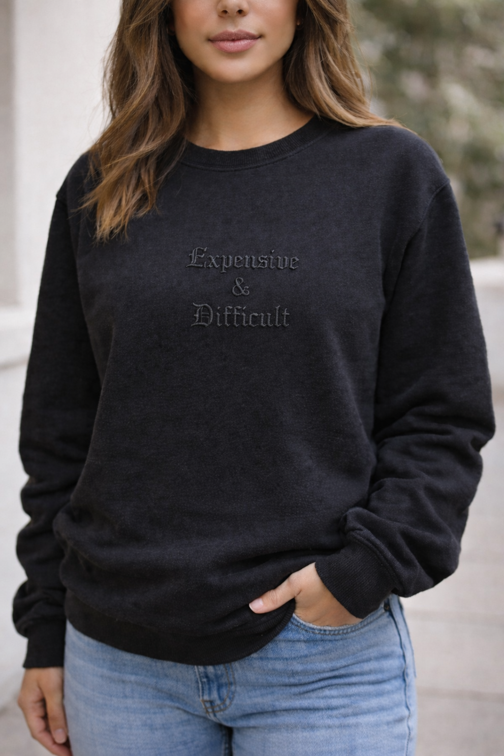 Expensive & Difficult - Gildan Softstyle Adult Crewneck Sweatshirt