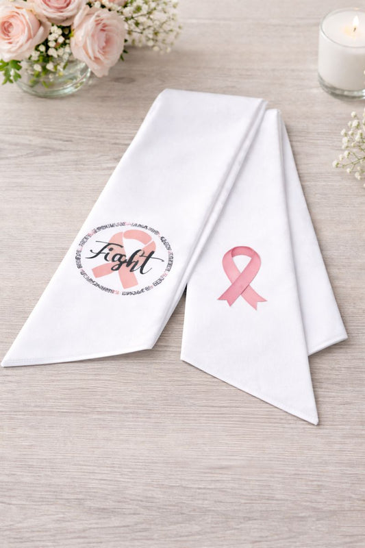 Fight Cancer Wreath Sash