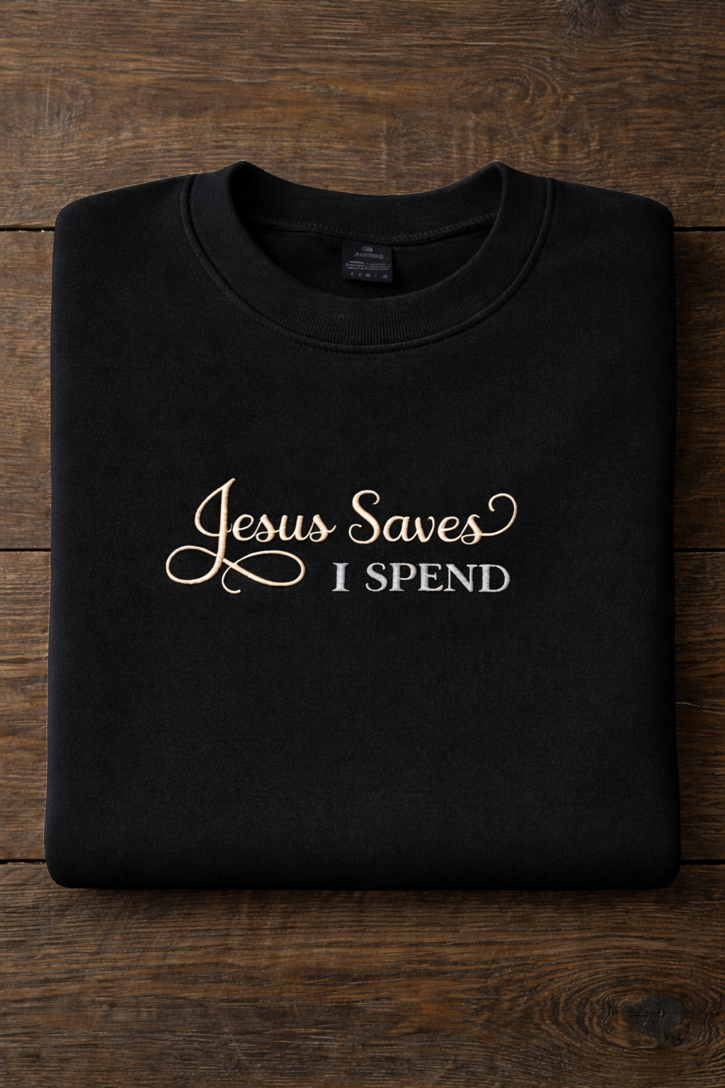 Jesus Saves I Spend - Gildan Softstyle Adult Crewneck Sweatshirt