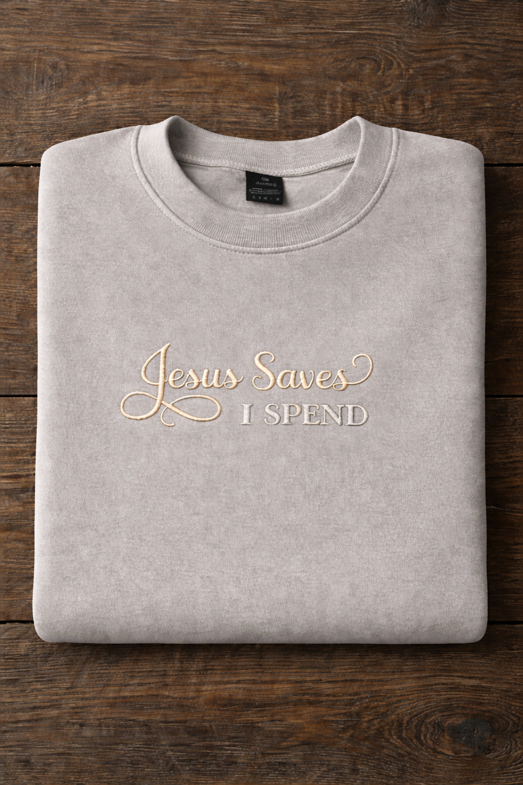 Jesus Saves I Spend - Gildan Softstyle Adult Crewneck Sweatshirt