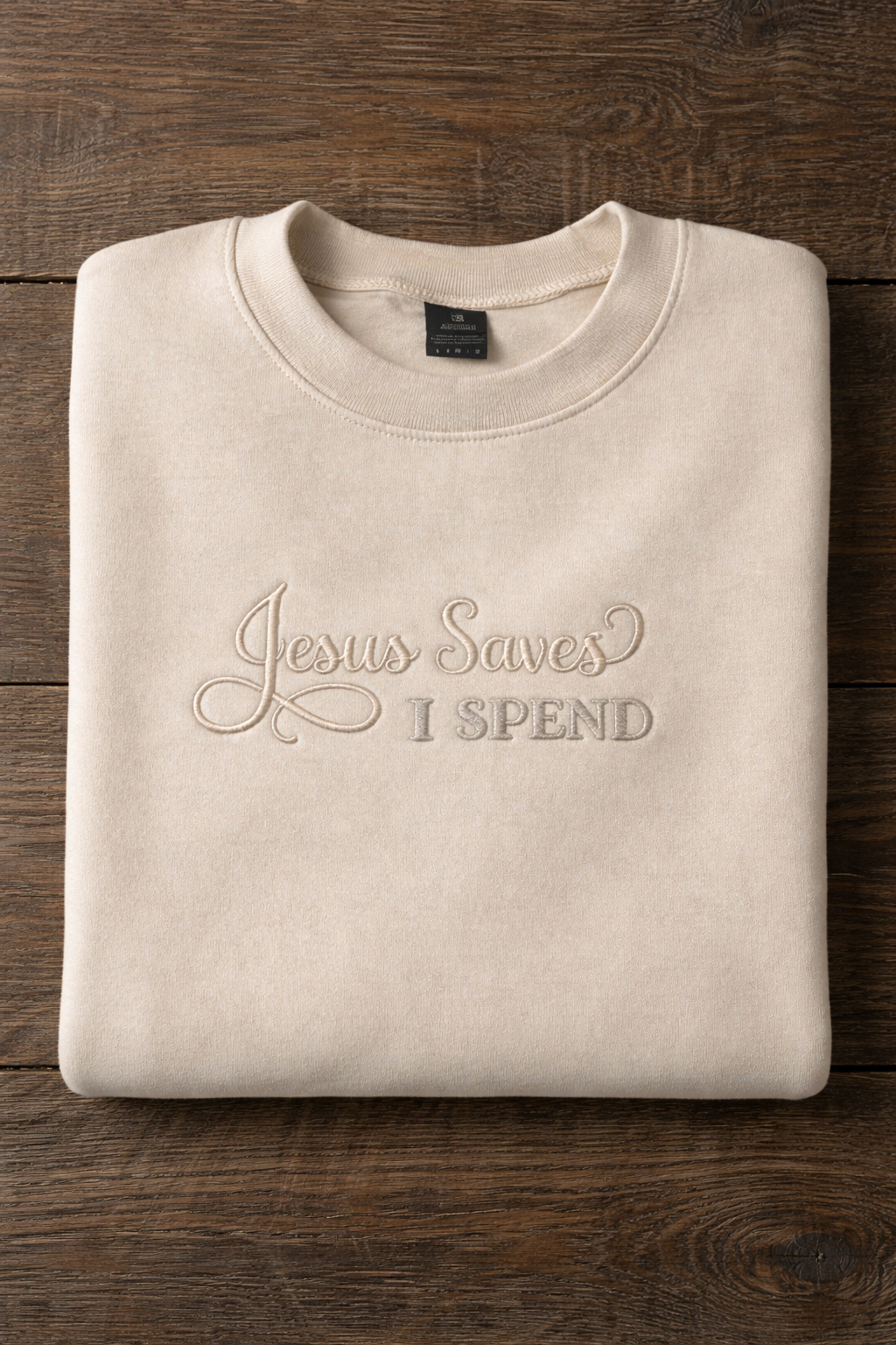Jesus Saves I Spend - Gildan Softstyle Adult Crewneck Sweatshirt