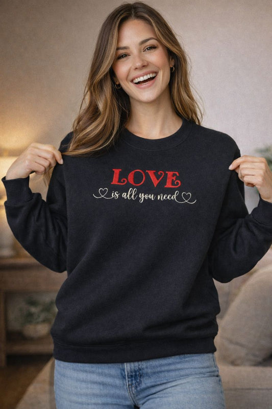 Love Is All You Need - Gildan Softstyle Adult Crewneck Sweatshirt