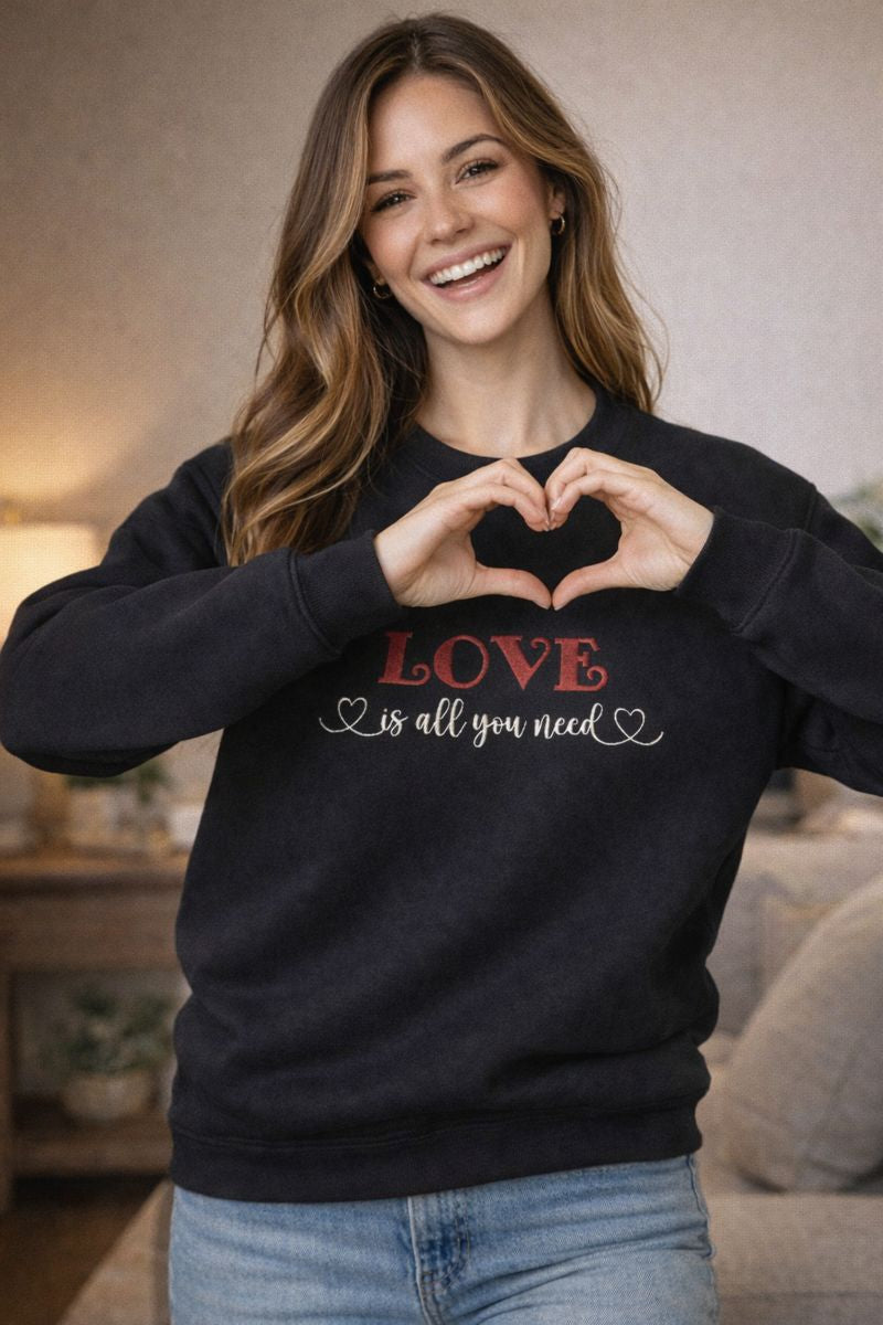 Love Is All You Need - Gildan Softstyle Adult Crewneck Sweatshirt