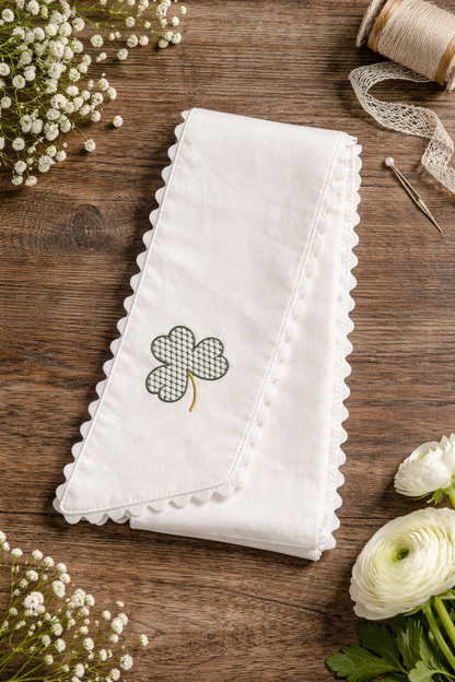 Embroidered Shamrock Wreath Sash