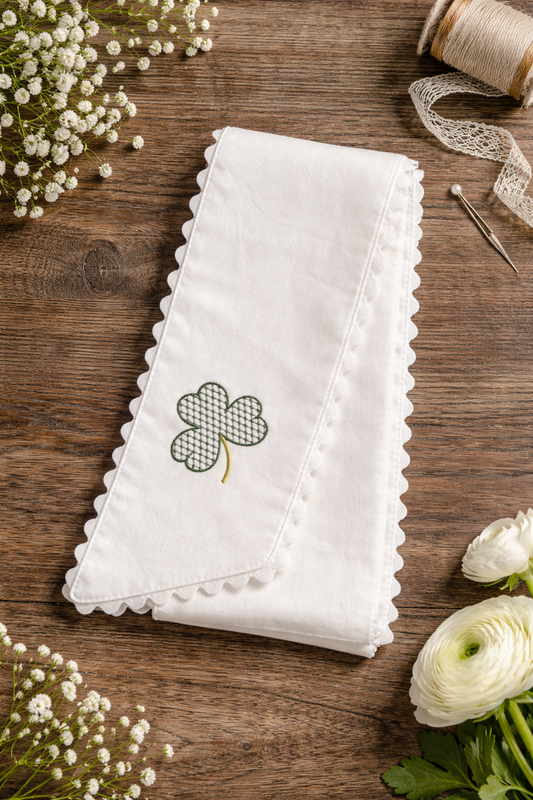 Embroidered Shamrock Wreath Sash