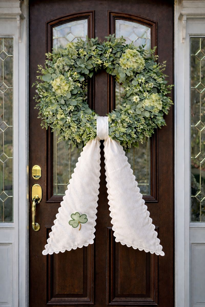 Embroidered Shamrock Wreath Sash