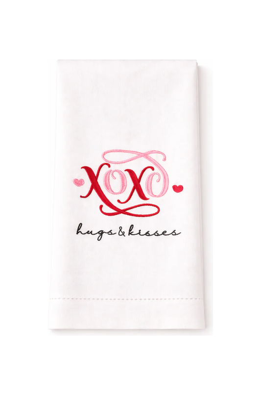 Embroidered Valentines Day Hand Towel