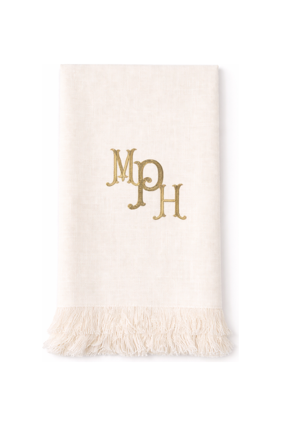 Solid Color Fringe Slubbed Weave Tea Towels